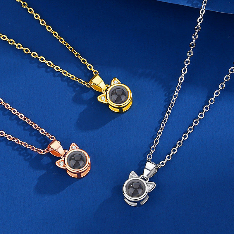 LAIS Kitten Pendant Necklace – Zodiac-Inspired Instagram Style Clavicle Chain