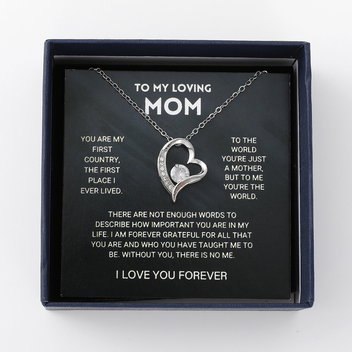 LAIS Women's Exclusive Simple Style Hollow Jeweled Love Necklace, with Diamond Process, 45cm Regular Chain, a Niche Design Gift for Mother's Day