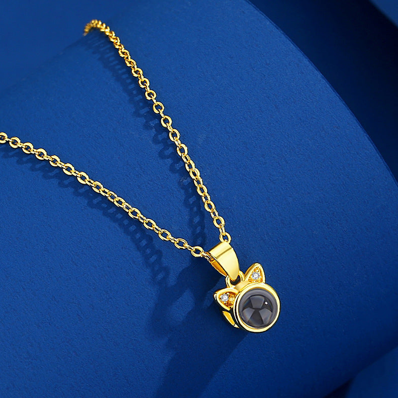 LAIS Kitten Pendant Necklace – Zodiac-Inspired Instagram Style Clavicle Chain