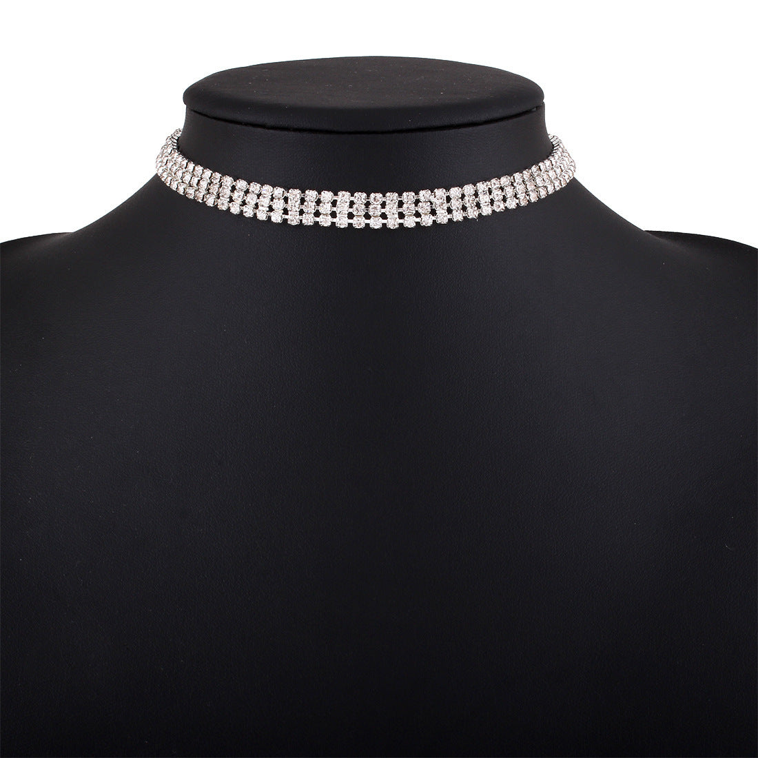 LAIS Sparkling Alloy Clavicle Chain – Women’s Geometric Rhinestone Necklace