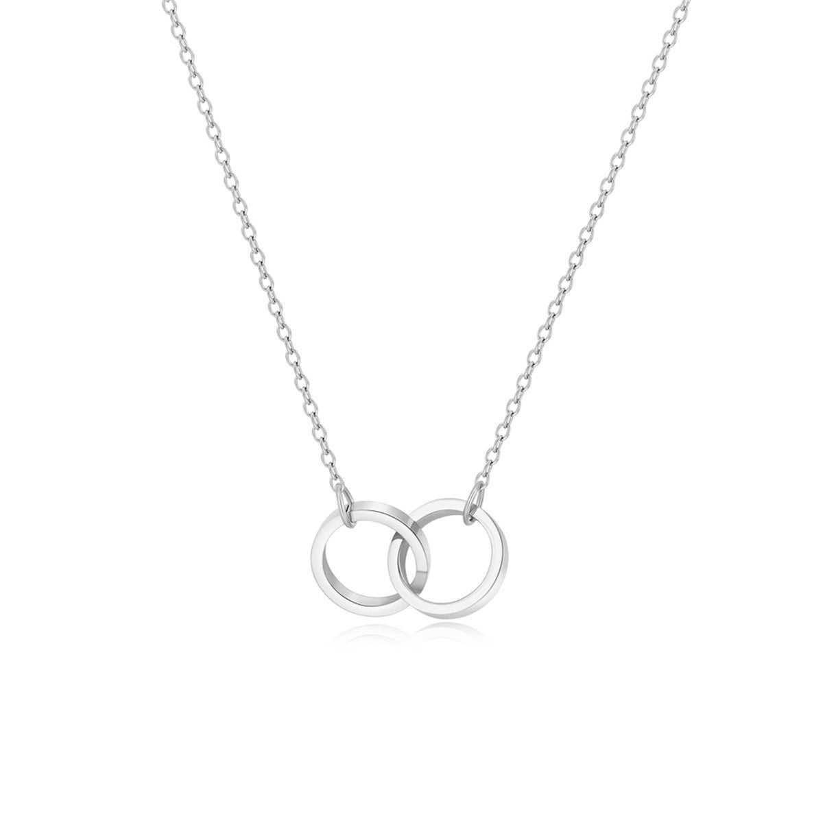 LAIS Titanium Steel O - chain Circular Engraved Necklace, in Fashionable and Simple Style, Perfect for Daily Outings