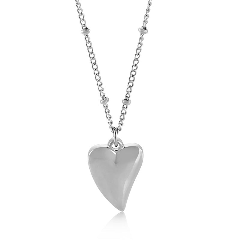 LAIS Designed Titanium Steel Love Pendant Clavicle Chain, Multiple Colors Available, Exquisitely Small and Full of Charm