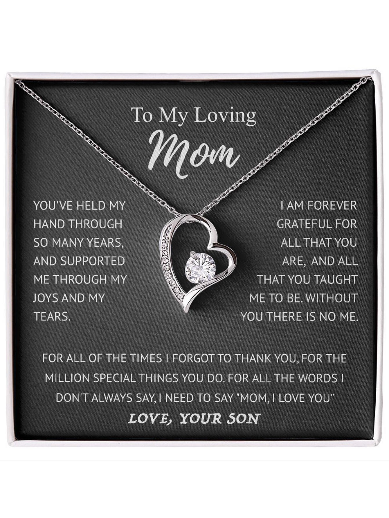 LAIS Women's Exclusive Simple Style Hollow Jeweled Love Necklace, with Diamond Process, 45cm Regular Chain, a Niche Design Gift for Mother's Day
