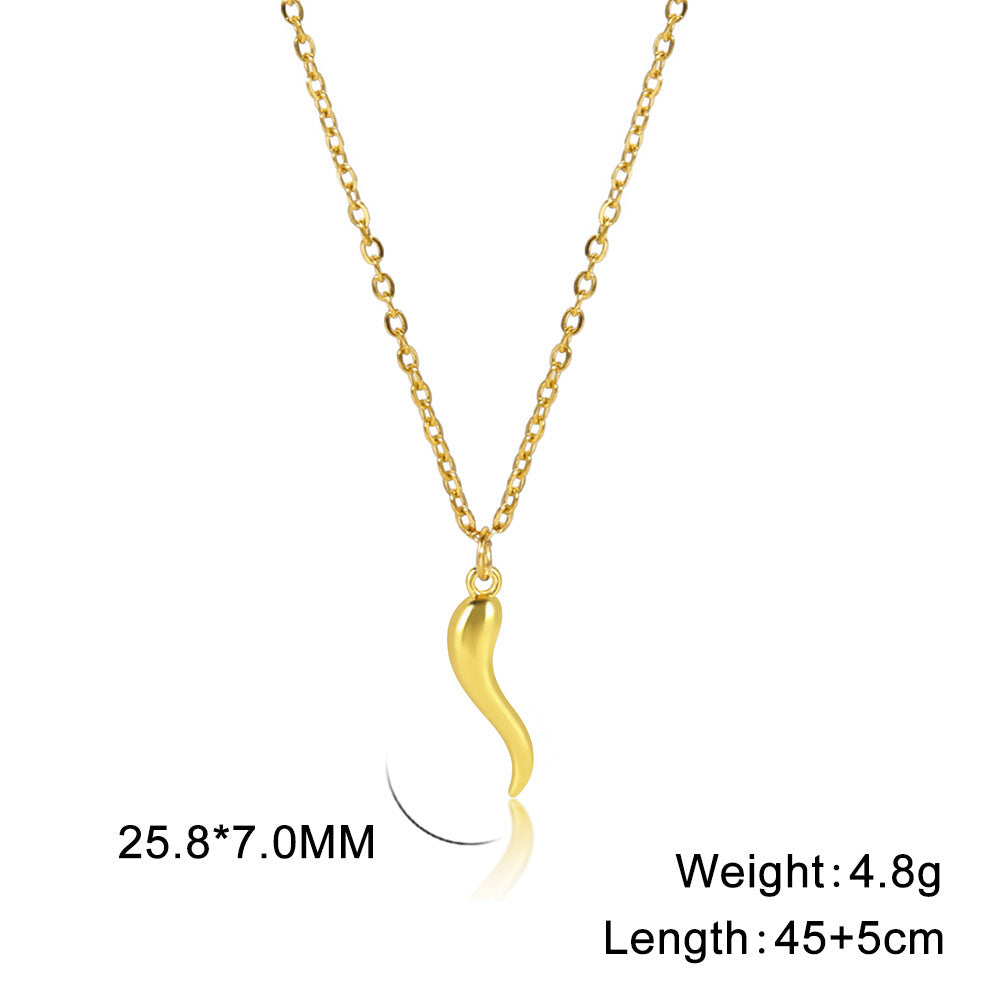 LAIS Women's Fashionable, Graceful, Simple and Versatile Alloy Cross Chain Necklace with Pepper Pattern, Electroplating Process, Available in White and Gold, Showcasing INS Style