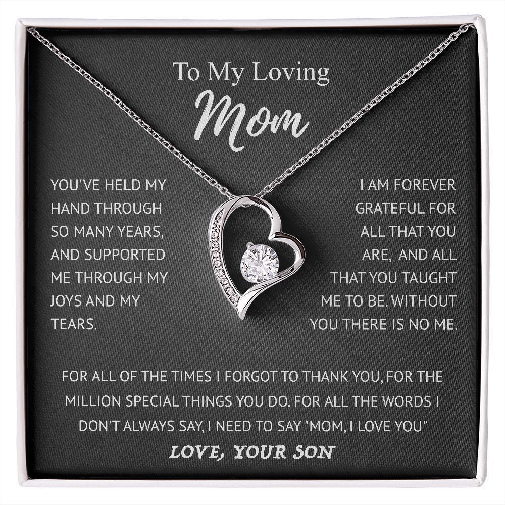 LAIS Women's Exclusive Simple Style Hollow Jeweled Love Necklace, with Diamond Process, 45cm Regular Chain, a Niche Design Gift for Mother's Day