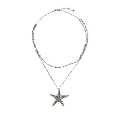 LAIS Double-Layer Star Necklace – Handmade Light Luxury Jewelry