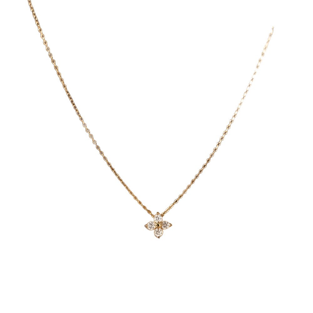 LAIS Four Leaf Clover Clavicle Necklace – Minimal Casual Style for Women
