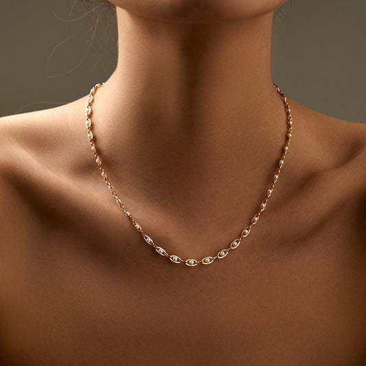LAIS Color-Preserving Pearl Necklace – Sophisticated Retro Glamour