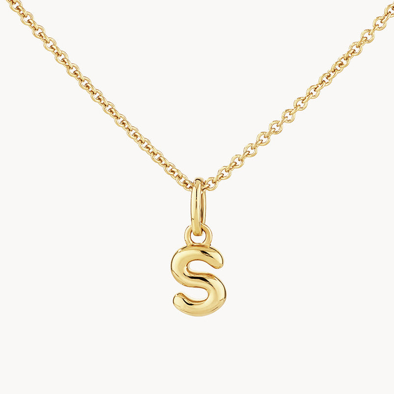 LAIS Golden Copper Letter Pendant Necklace, with Electroplating Treatment, Full Range of Letters from A to Z, Matched with O-ring Chain, Box Chain, etc.