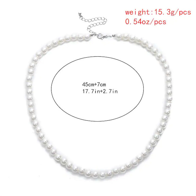 LAIS Classic White Round Necklace – Elegant Everyday Jewelry for Her