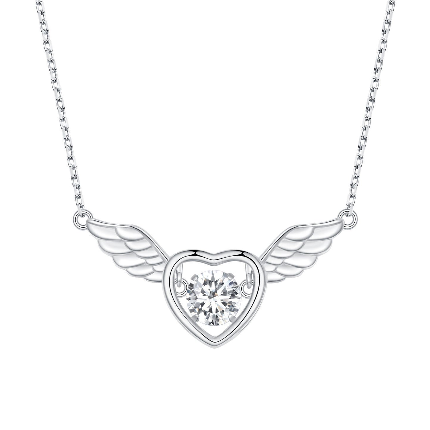 LAIS Sterling Silver Angel Wings Necklace – Timeless Beauty, Heavenly Glow
