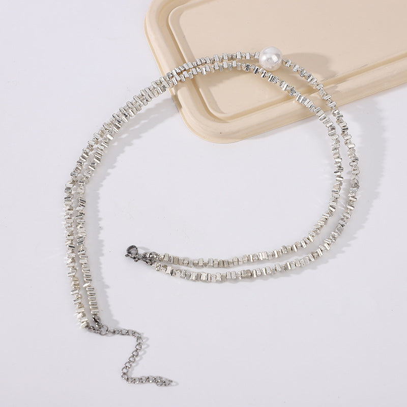 LAIS Influencer-Approved Double-Layer Heart Necklace – Light Luxury Clavicle Chain