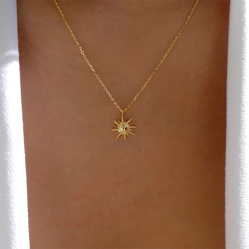 LAIS Sunlight-Inspired Pendant Necklace – Bold Geometric Clavicle Chain