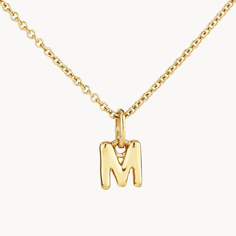 LAIS Golden Copper Letter Pendant Necklace, with Electroplating Treatment, Full Range of Letters from A to Z, Matched with O-ring Chain, Box Chain, etc.