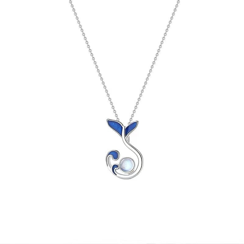 LAIS Sweet Titanium Steel Necklace – Minimal Fish & Devil Pendant Jewelry for Women