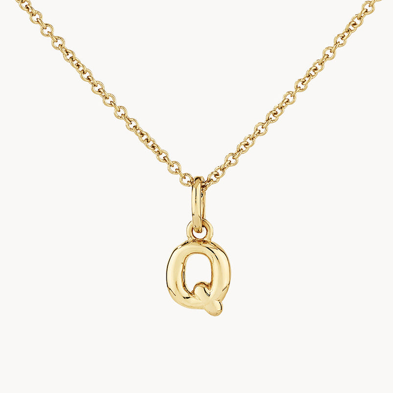 LAIS Golden Copper Letter Pendant Necklace, with Electroplating Treatment, Full Range of Letters from A to Z, Matched with O-ring Chain, Box Chain, etc.