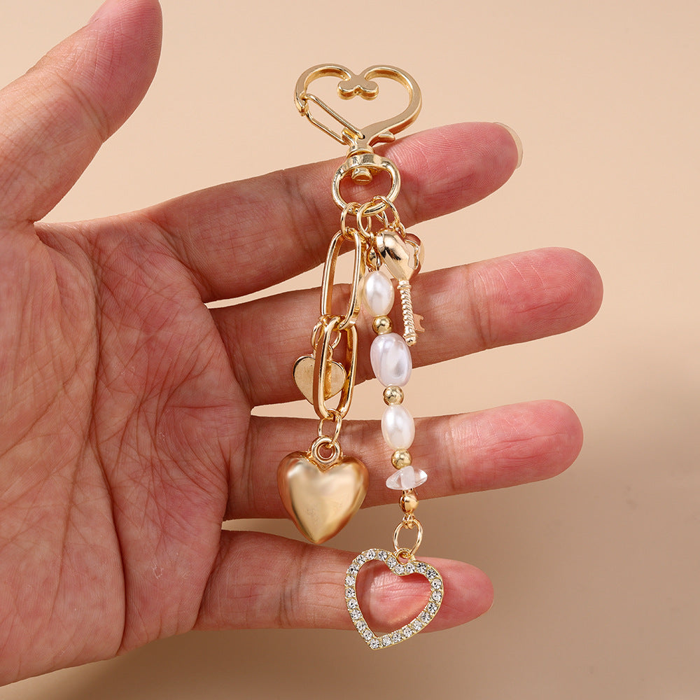 LAIS Creative Moon & Starfish Keychain – Cute Cartoon Style