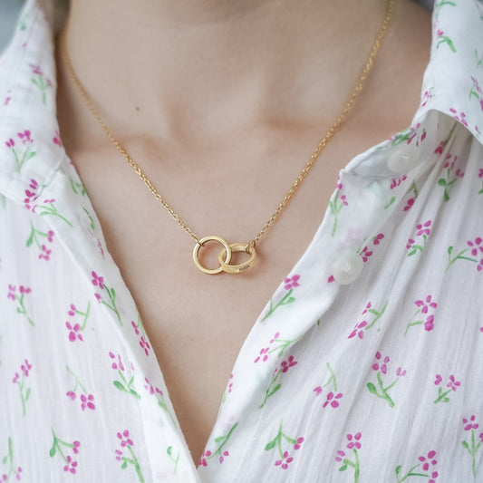 LAIS Titanium Steel O - chain Circular Engraved Necklace, in Fashionable and Simple Style, Perfect for Daily Outings