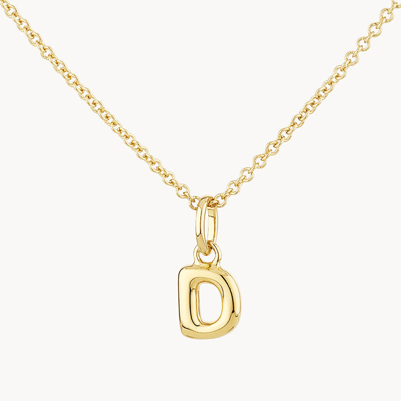 LAIS Golden Copper Letter Pendant Necklace, with Electroplating Treatment, Full Range of Letters from A to Z, Matched with O-ring Chain, Box Chain, etc.