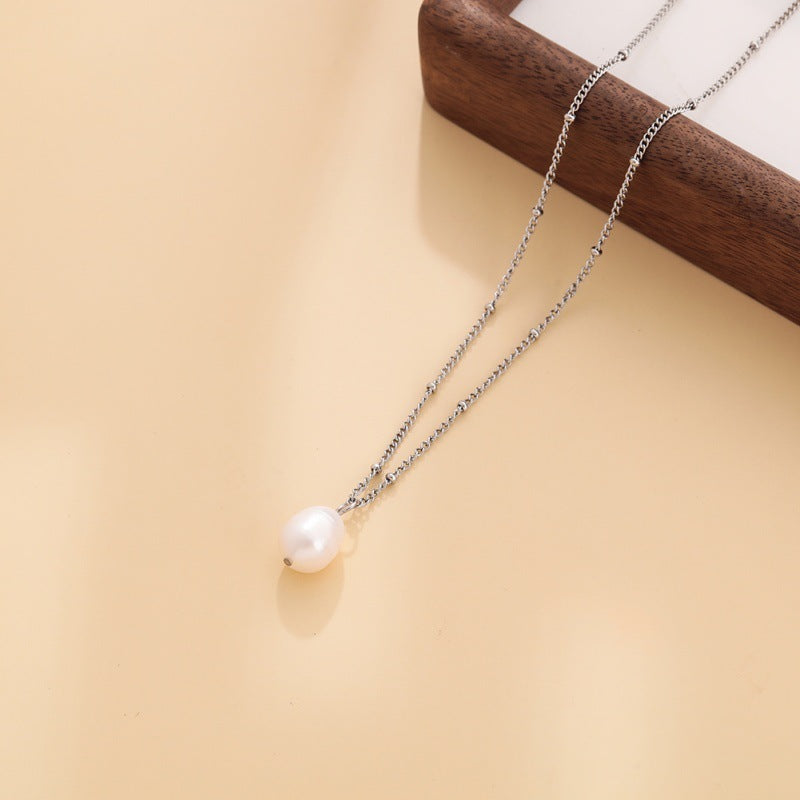 LAIS Natural Freshwater Pearl Pendant Necklace – Elegant OL Style
