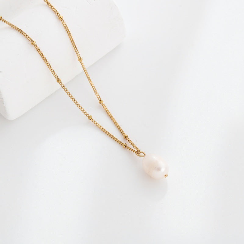 LAIS Natural Freshwater Pearl Pendant Necklace – Elegant OL Style