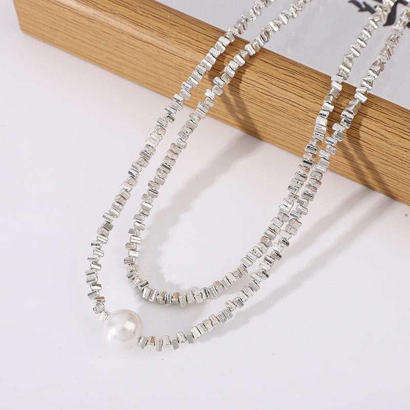 LAIS Influencer-Approved Double-Layer Heart Necklace – Light Luxury Clavicle Chain