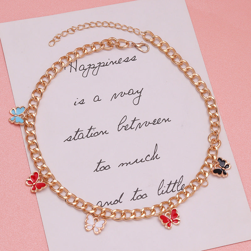 LAIS Colorful Butterfly Necklace – Fashion Cartoon-Inspired Jewelry
