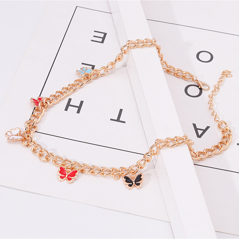 LAIS Colorful Butterfly Necklace – Fashion Cartoon-Inspired Jewelry