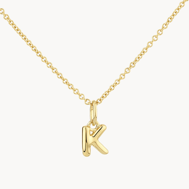 LAIS Golden Copper Letter Pendant Necklace, with Electroplating Treatment, Full Range of Letters from A to Z, Matched with O-ring Chain, Box Chain, etc.