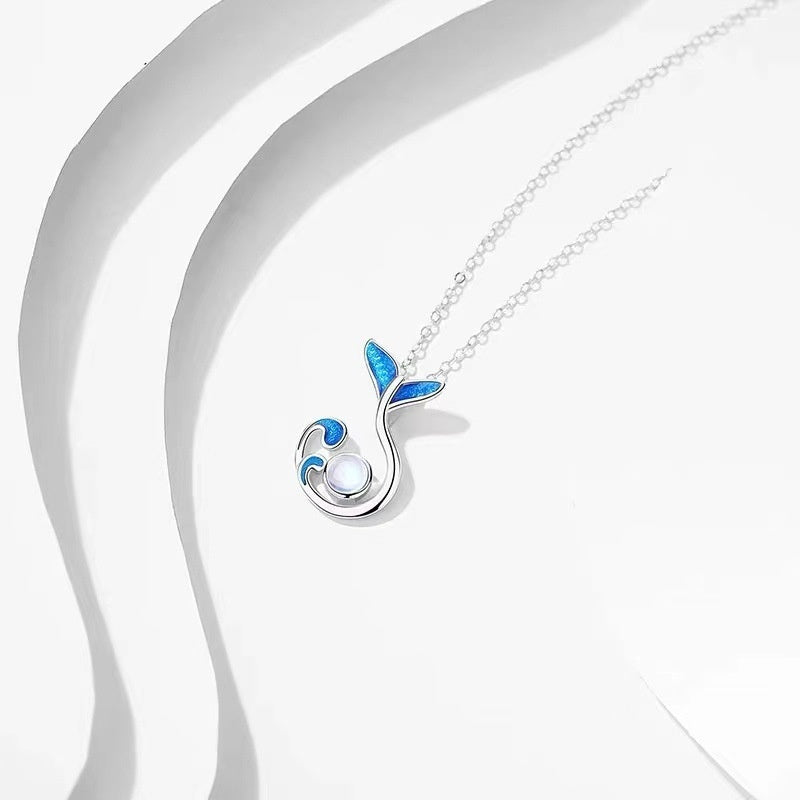 LAIS Sweet Titanium Steel Necklace – Minimal Fish & Devil Pendant Jewelry for Women