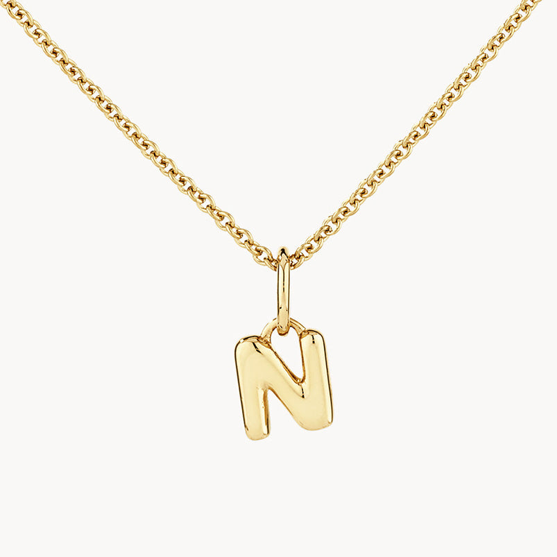 LAIS Golden Copper Letter Pendant Necklace, with Electroplating Treatment, Full Range of Letters from A to Z, Matched with O-ring Chain, Box Chain, etc.