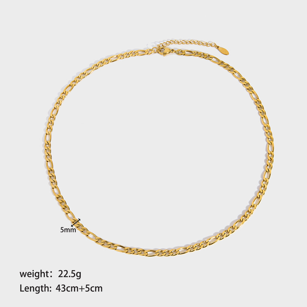 LAIS Personalized Hip Hop Necklace – Non-Fading Gold & Silver Stainless Steel