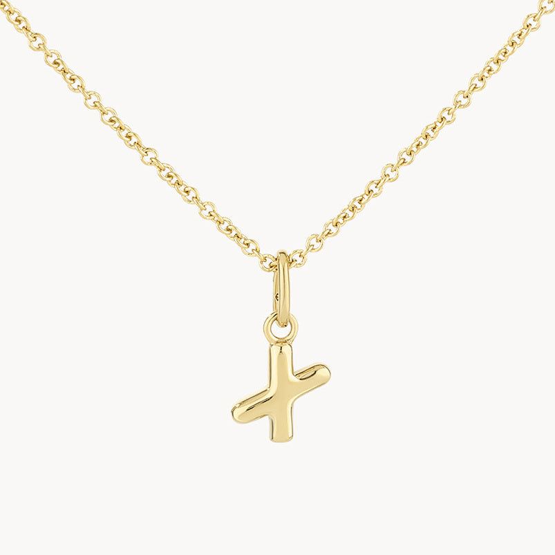 LAIS Golden Copper Letter Pendant Necklace, with Electroplating Treatment, Full Range of Letters from A to Z, Matched with O-ring Chain, Box Chain, etc.