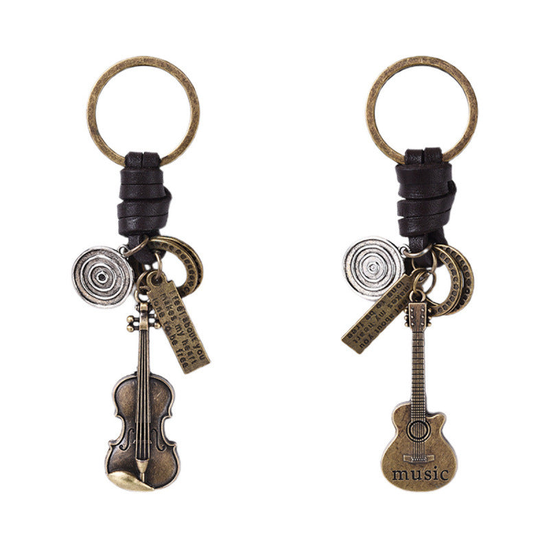 LAIS Vintage Guitar Keychain – Retro Music Lover Charm