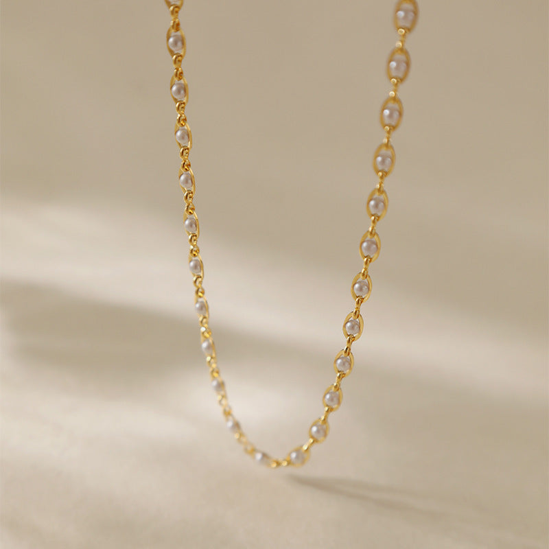 LAIS Color-Preserving Pearl Necklace – Sophisticated Retro Glamour