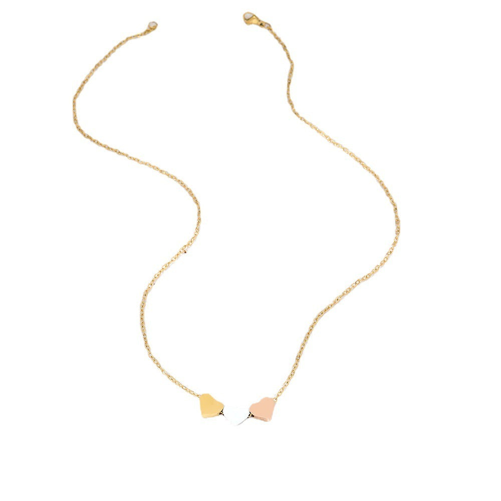 LAIS Heart-Shaped Pendant Necklace – Minimalist Titanium Steel Charm