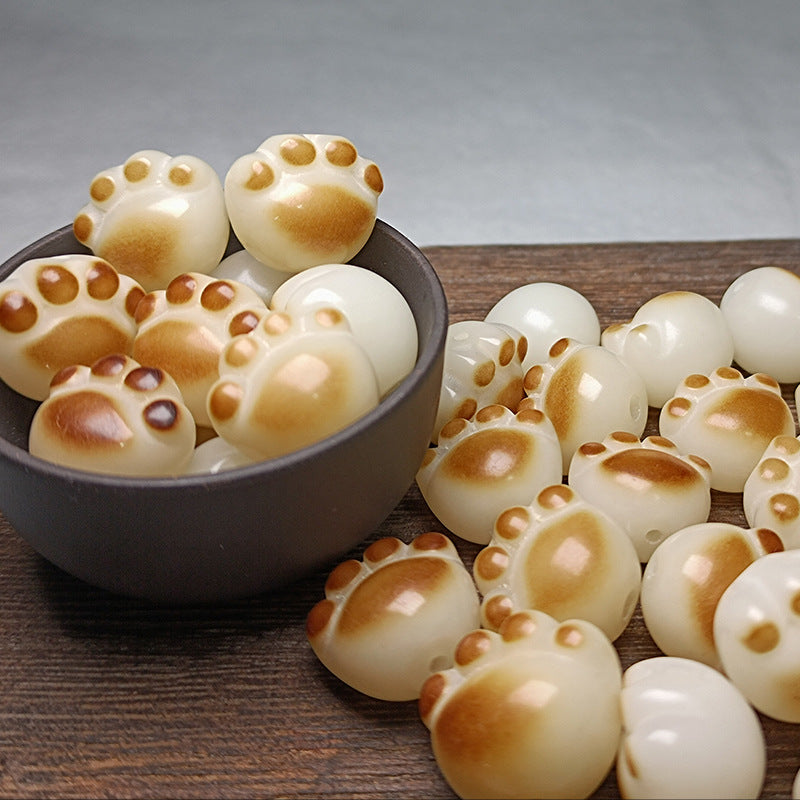 LAIS Natural Bodhi Root Cat Paw Bracelet – Charred Handmade Minimalist Style