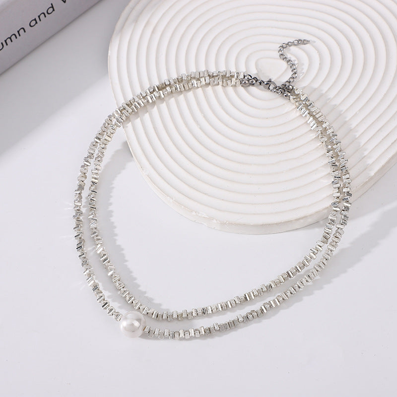 LAIS Influencer-Approved Double-Layer Heart Necklace – Light Luxury Clavicle Chain