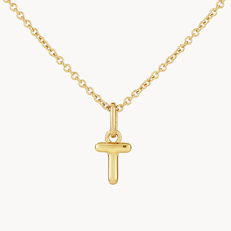 LAIS Golden Copper Letter Pendant Necklace, with Electroplating Treatment, Full Range of Letters from A to Z, Matched with O-ring Chain, Box Chain, etc.
