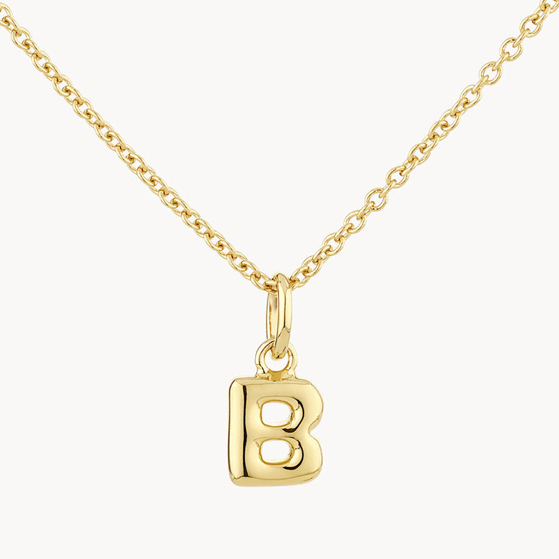LAIS Golden Copper Letter Pendant Necklace, with Electroplating Treatment, Full Range of Letters from A to Z, Matched with O-ring Chain, Box Chain, etc.