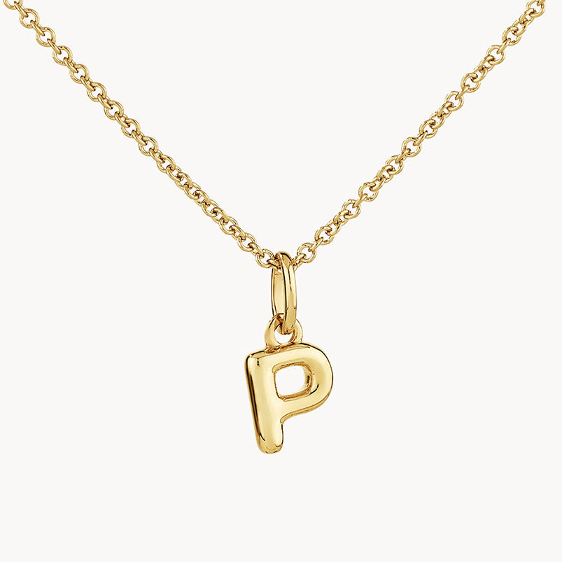 LAIS Golden Copper Letter Pendant Necklace, with Electroplating Treatment, Full Range of Letters from A to Z, Matched with O-ring Chain, Box Chain, etc.