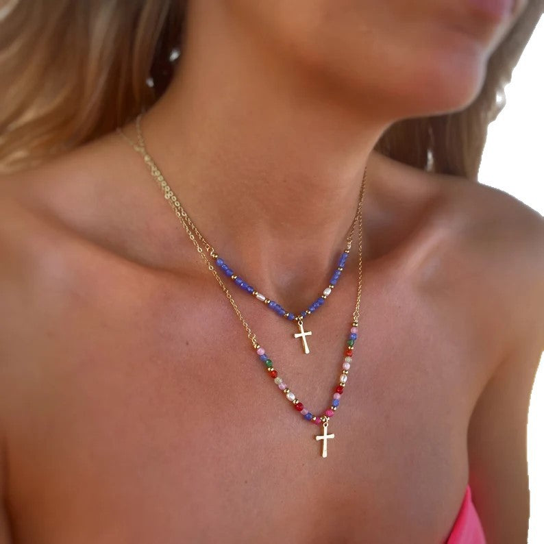 LAIS Casual Style Cross Necklace – Bold Hip Hop Jewelry for Women