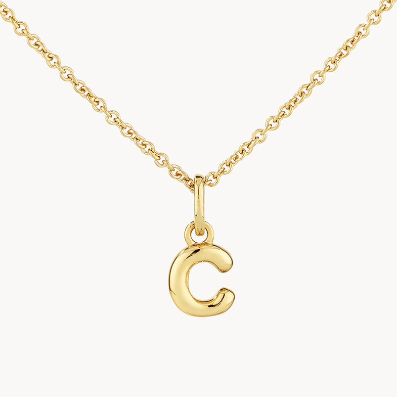 LAIS Golden Copper Letter Pendant Necklace, with Electroplating Treatment, Full Range of Letters from A to Z, Matched with O-ring Chain, Box Chain, etc.