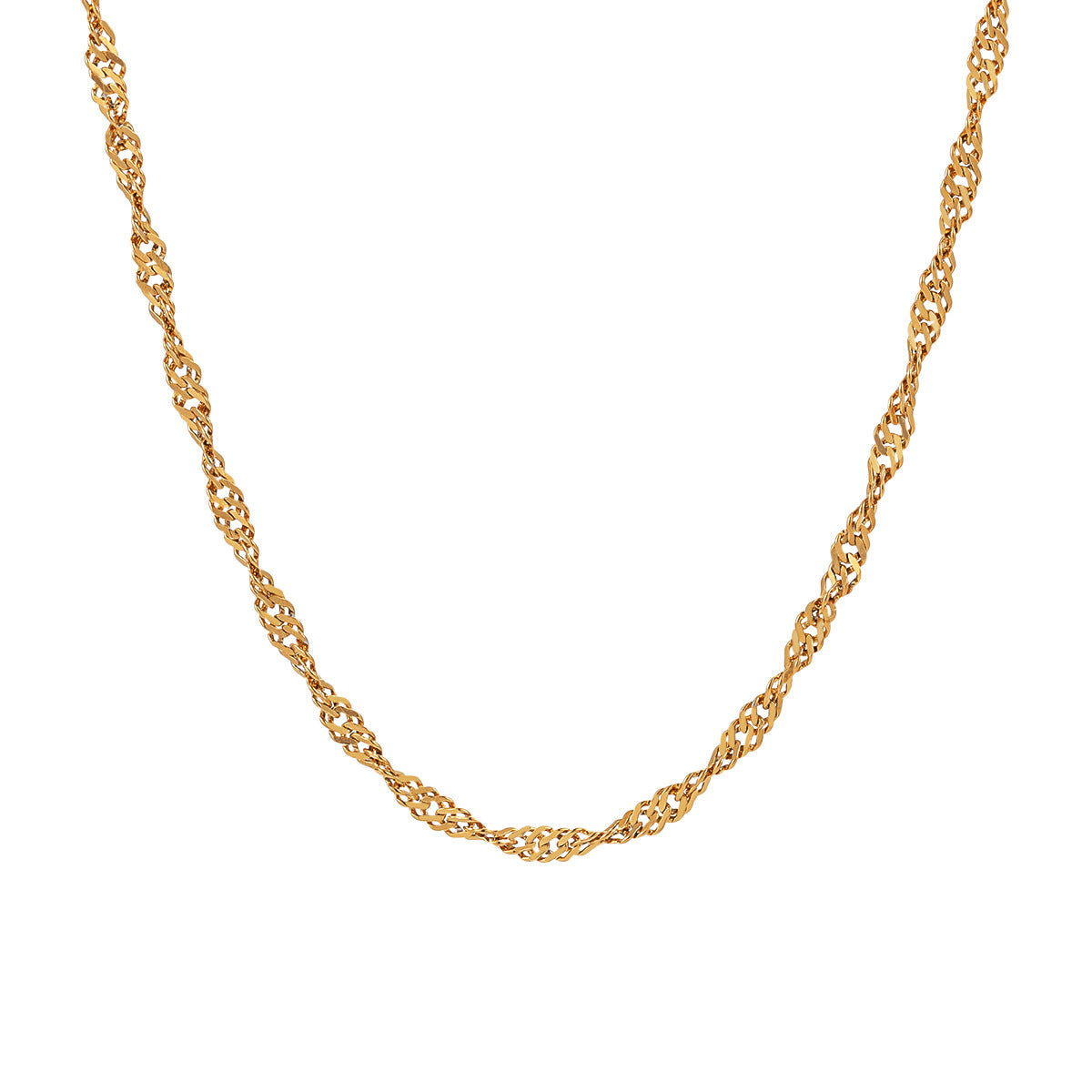 LAIS Fashion Water Ripple Necklace – Minimalist Titanium Steel Jewelry