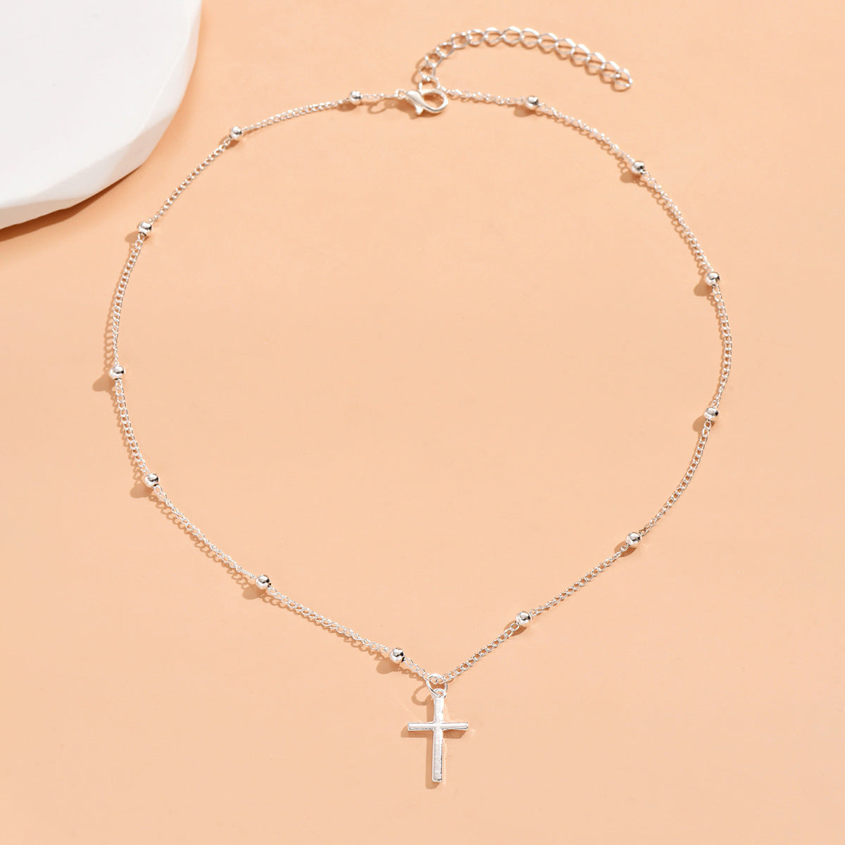 LAIS Simple Cross Necklace – Korean Minimalist Style