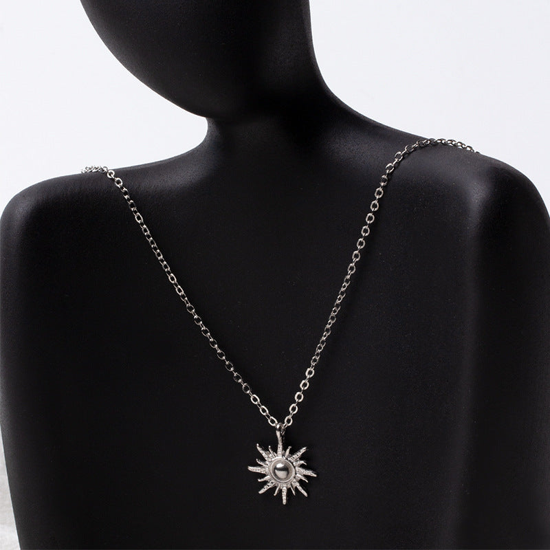 LAIS Sunlight-Inspired Pendant Necklace – Bold Geometric Clavicle Chain