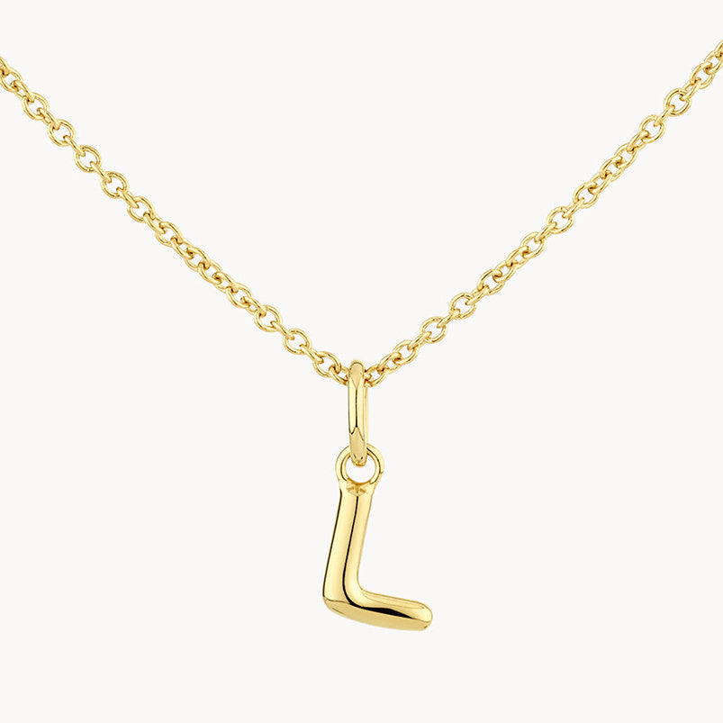 LAIS Golden Copper Letter Pendant Necklace, with Electroplating Treatment, Full Range of Letters from A to Z, Matched with O-ring Chain, Box Chain, etc.