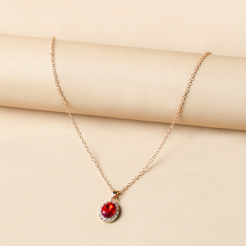 LAIS Instagram Round Clavicle Necklace – Geometric O-Chain Alloy Jewelry