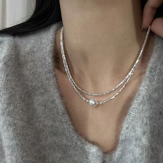 LAIS Influencer-Approved Double-Layer Heart Necklace – Light Luxury Clavicle Chain