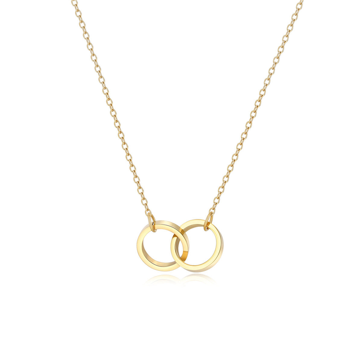 LAIS Titanium Steel O - chain Circular Engraved Necklace, in Fashionable and Simple Style, Perfect for Daily Outings
